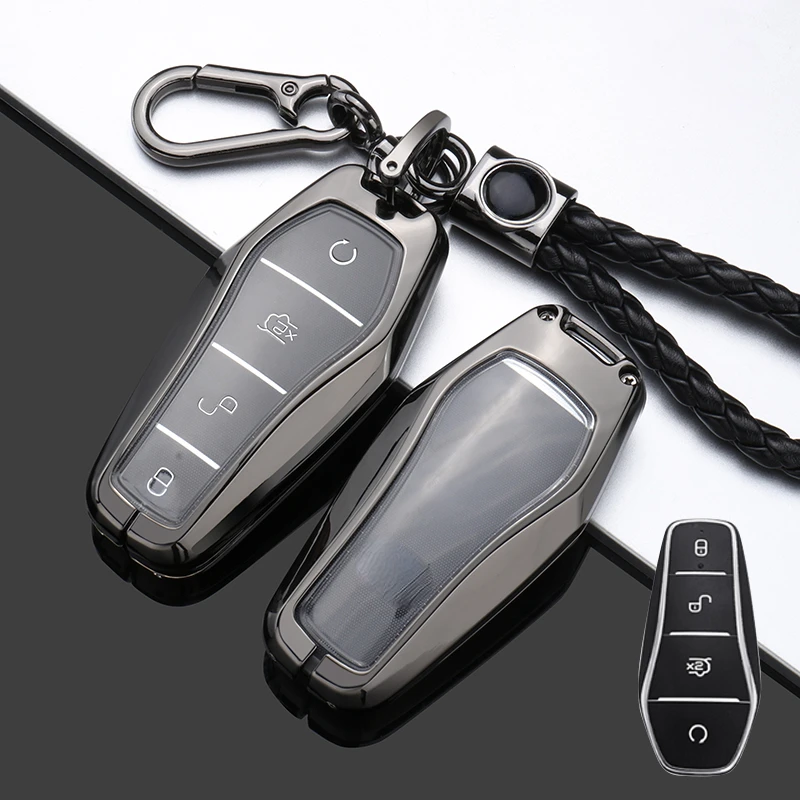 Suitable For BYD ATTO3 SEAL DOLPHIN E2 E3 D1 CHAZOR Smart Key Zinc Alloy And  TPU Car Remote Key Case Cover