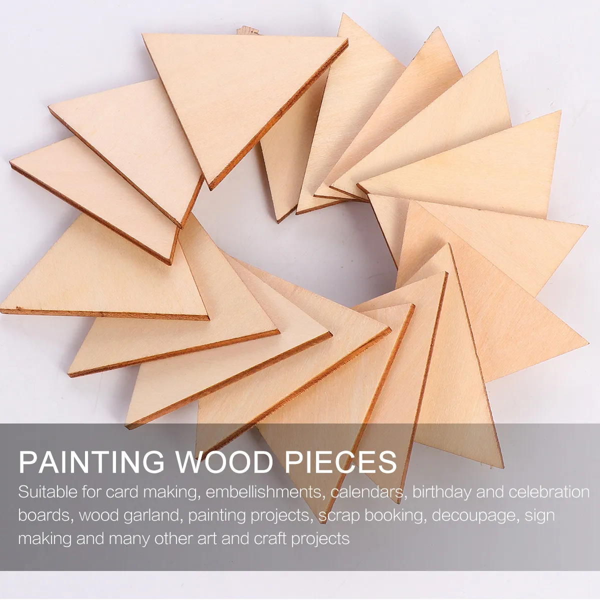 

Набор из 6 деревянных треугольных заготовок премиум-класса для творчества, росписи, рукоделия, украшений и декора для вечеринок