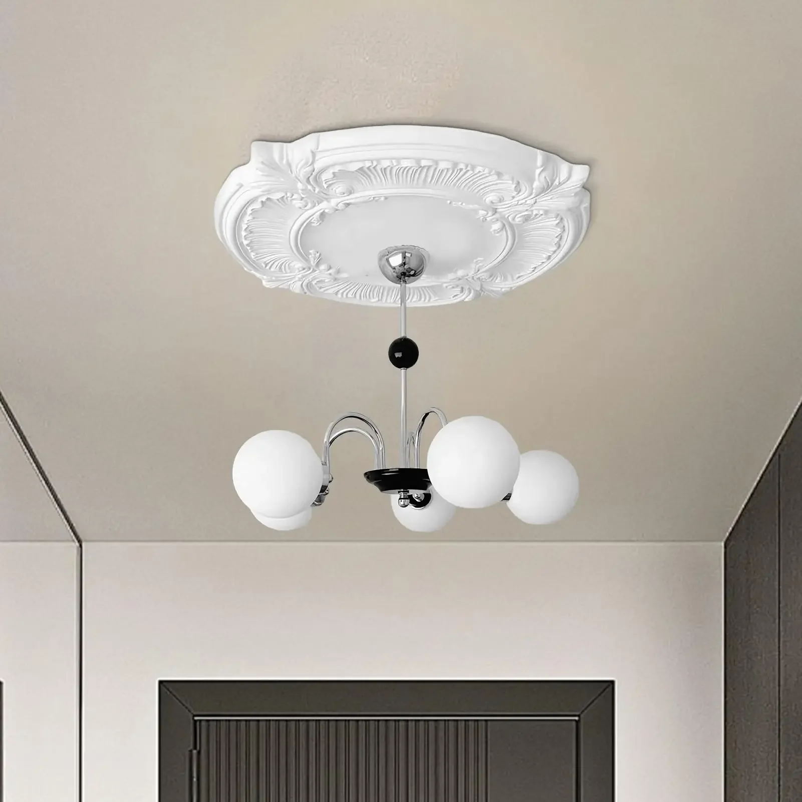 Split Ceiling Medallion Ceiling Fan Cover Split Plate Tight Fit Shade Lamp Trim for School Study Living Room Library Bedroom