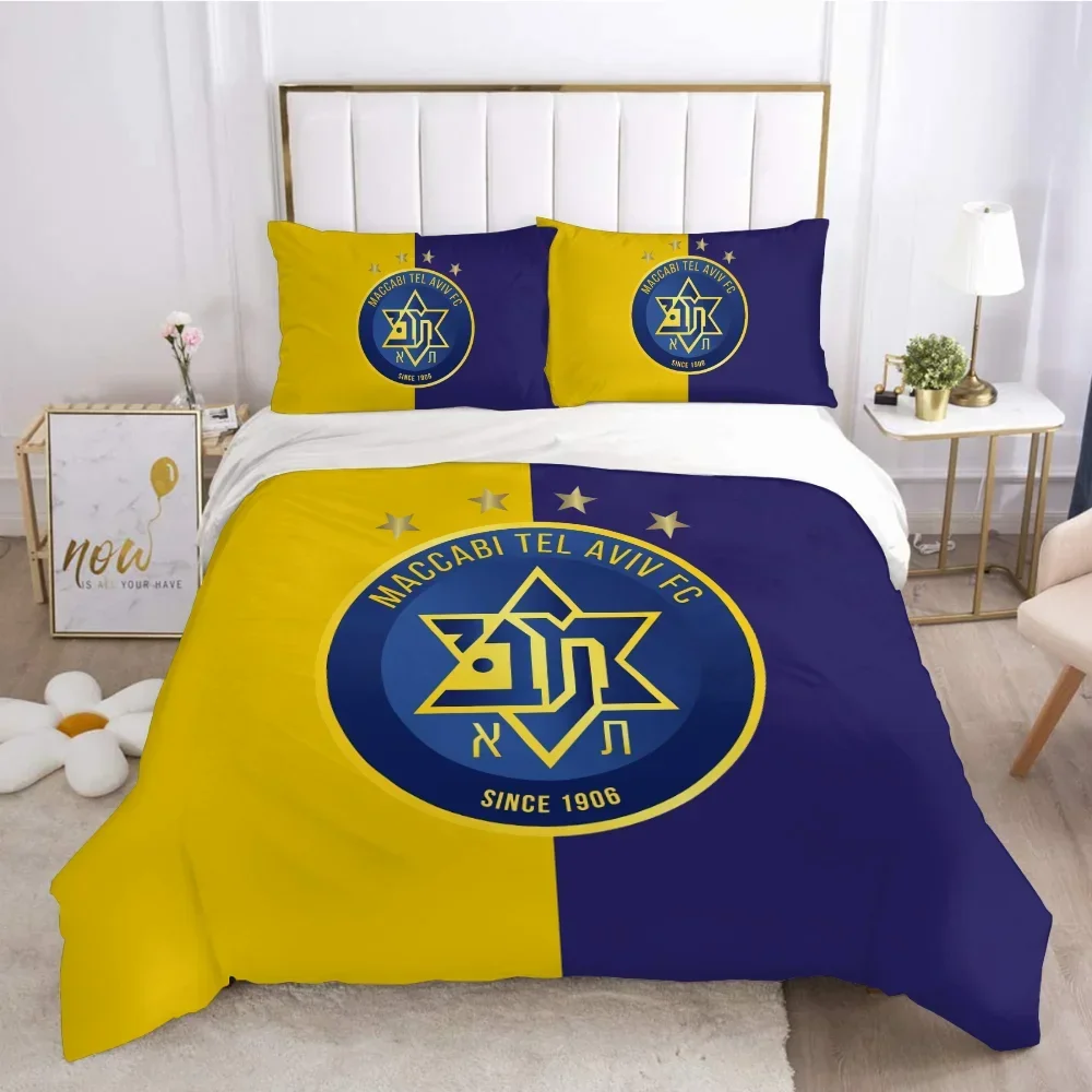 3D Printed Maccabi Tel Aviv Bedding Set Duvet Cover Bedroom Comforter Single Twin King Size Quilt Cover Home Textile 2/3PCS