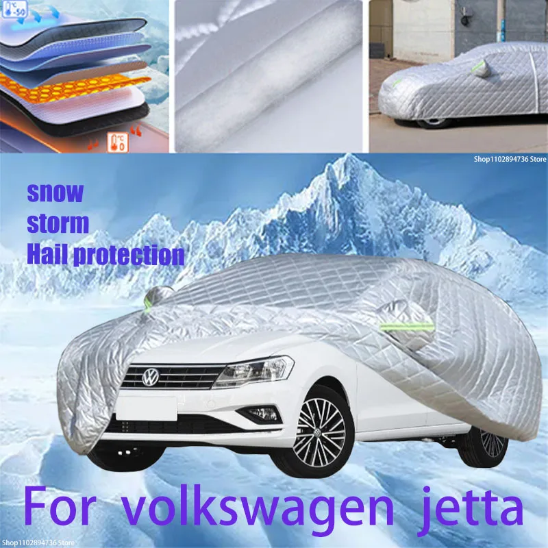 

For volkswagen jetta Outdoor Cotton Thickened Awning For Car Anti Hail Protection Snow Covers Sunshade Waterproof Dustproof