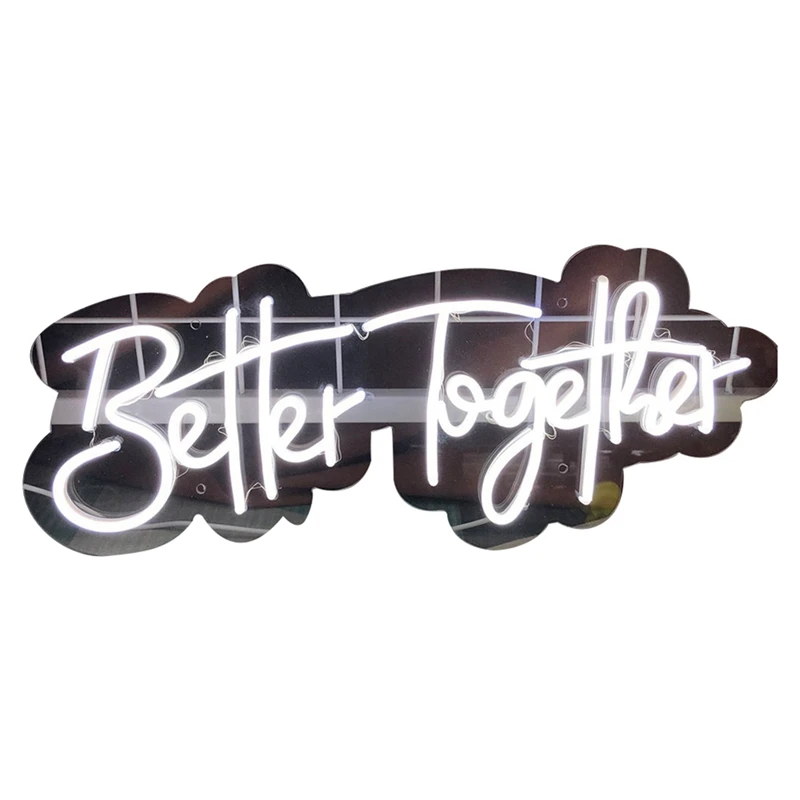 

Together Neon LED Sign Wedding Decor Party Neon Sign LED Lights Bedroom Room Decoration Wall Married Neon Lights Durable