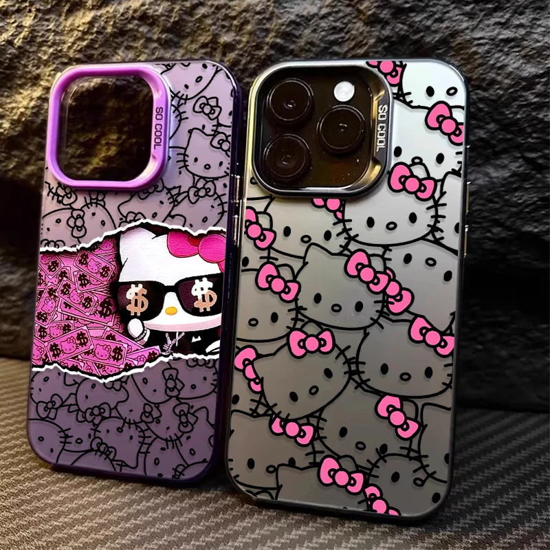 Coque de téléphone mignonne Hello Kitty, étui arrière mat pour Samsung Galaxy S25 Edge S24 S23 S22 S21 S20 Ultra Plus FE A56 A36 A26 A17 A07