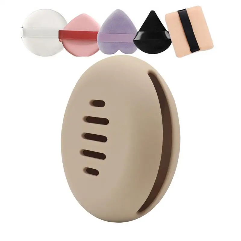 Makeup Sponge Holder Silicone Storage Holder Makeup Egg Breathable Makeup Sponge Carrying Case cosmetic for Daily Use Travel Use