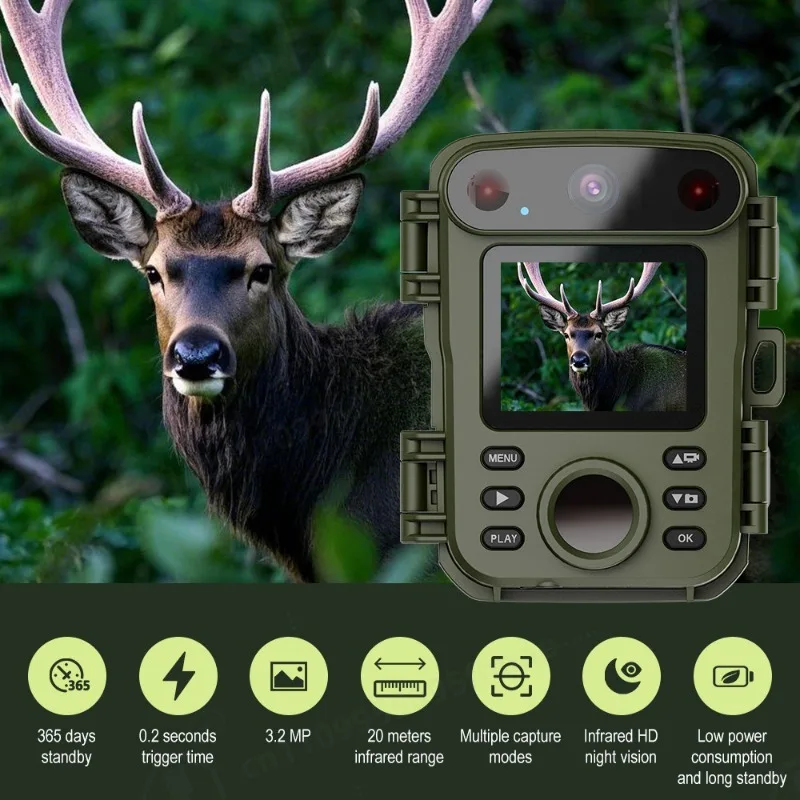 4K Infrared Night Vision Binocular Large Screen HD Video Recording Waterproof Outdoor Survival Observation Hunting Tool
