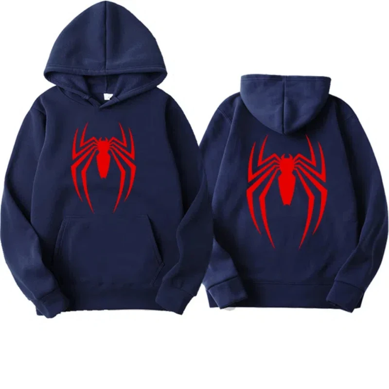 New Women's Hoodies Street Fashion Spider Printed Sweatshirt Ladies Men Casual Funny Loose Hoodie Spiderman Women's Clothing