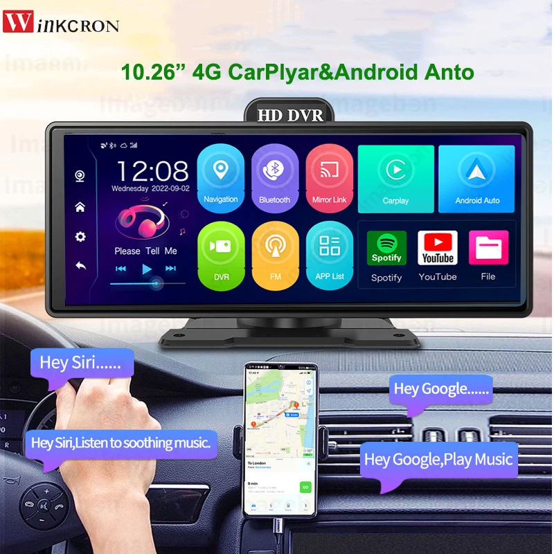 10.2 inch GPS Navigation Car DVR Camera Android 10 ADAS 4G+164G 8 Core 5G WiFi DVR GPS FM Car Monitor  Dash Cam Video Recorder