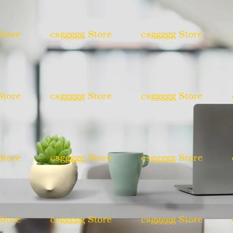 

9HJK Универсальные цветочные горшки плесень эпоксидная смола садовая сеялка силиконовая плесень сочная ваза и держатель ручки