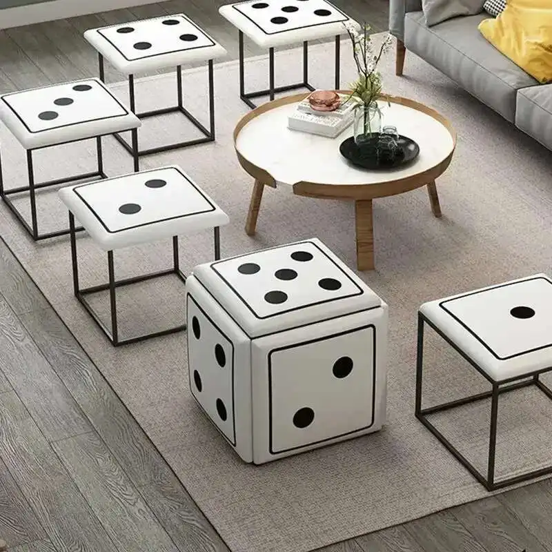 

Five-in-one Stool, Dice, Rubik's Cube, Household Multifunctional Small Stool Combination, Sieve Stool, Coffee Table