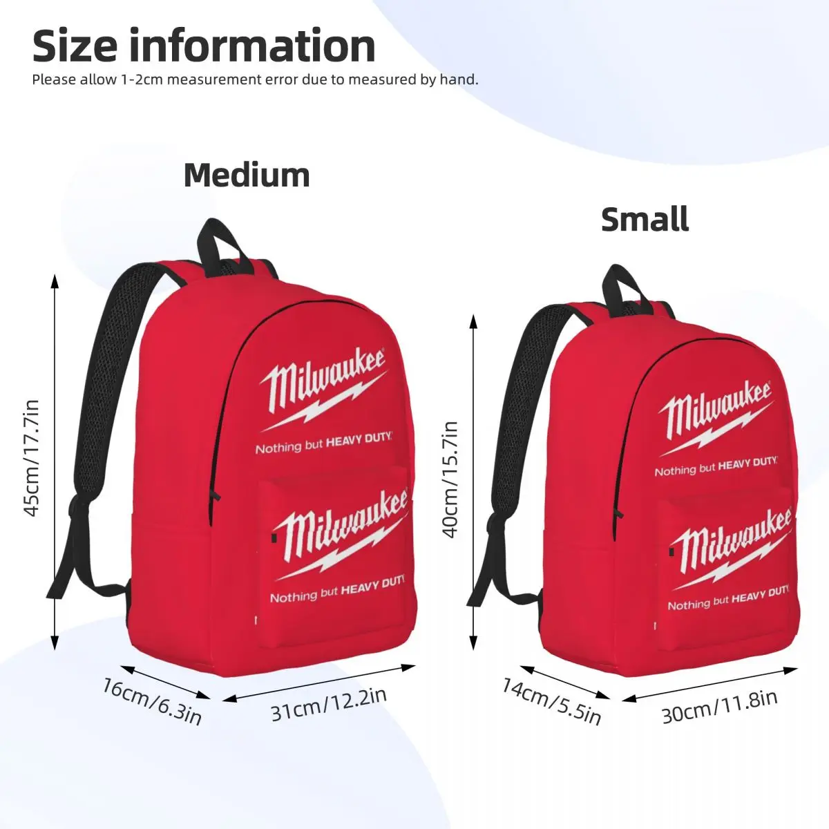 Popular W-milwaukeed Mochila elegante e versátil, adequada tanto para homens quanto as mulheres, mostrando charme individual.