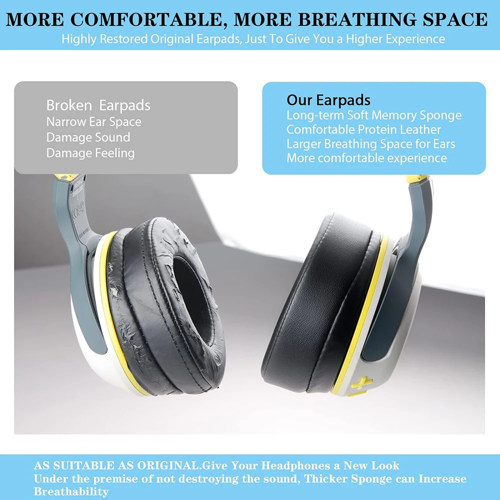 10Pair Hesh2 Wireless Earpads Replacement Ear Pads Cushion for Skullcandy Hesh& Hesh2 Wireless Over-Ear Softer Durable Leather