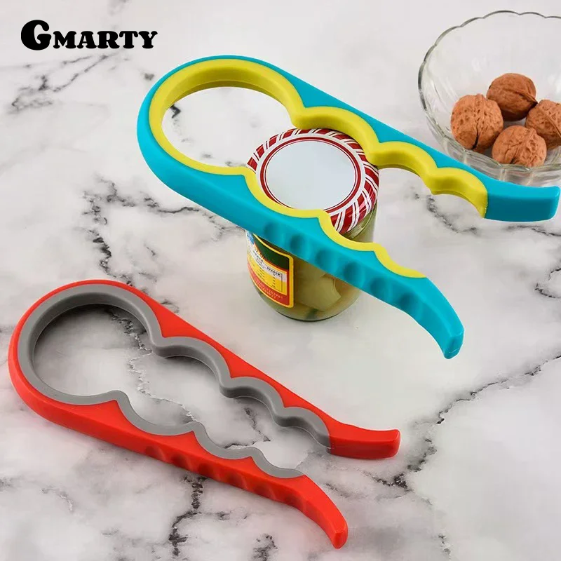 1 Bottle Opener, Screw Cap Opener, Multi-functional 4-in-1 Can Opener, Can Clamp, Lid Opener, Jar Opener, Bottle Cap Opener