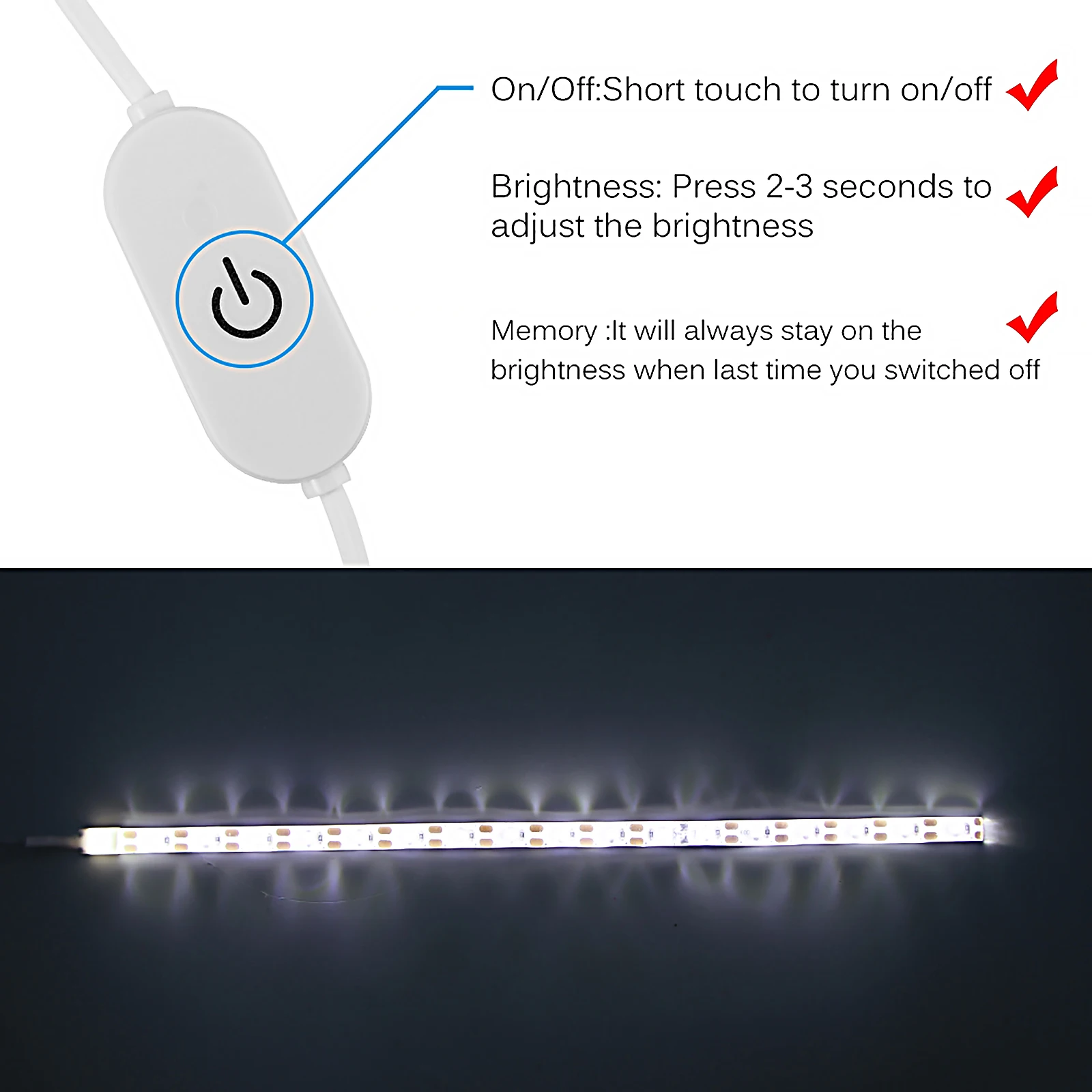 家庭用LEDストリップライト,縫製および作業用の柔軟な照明キット,実用的,USB,便利