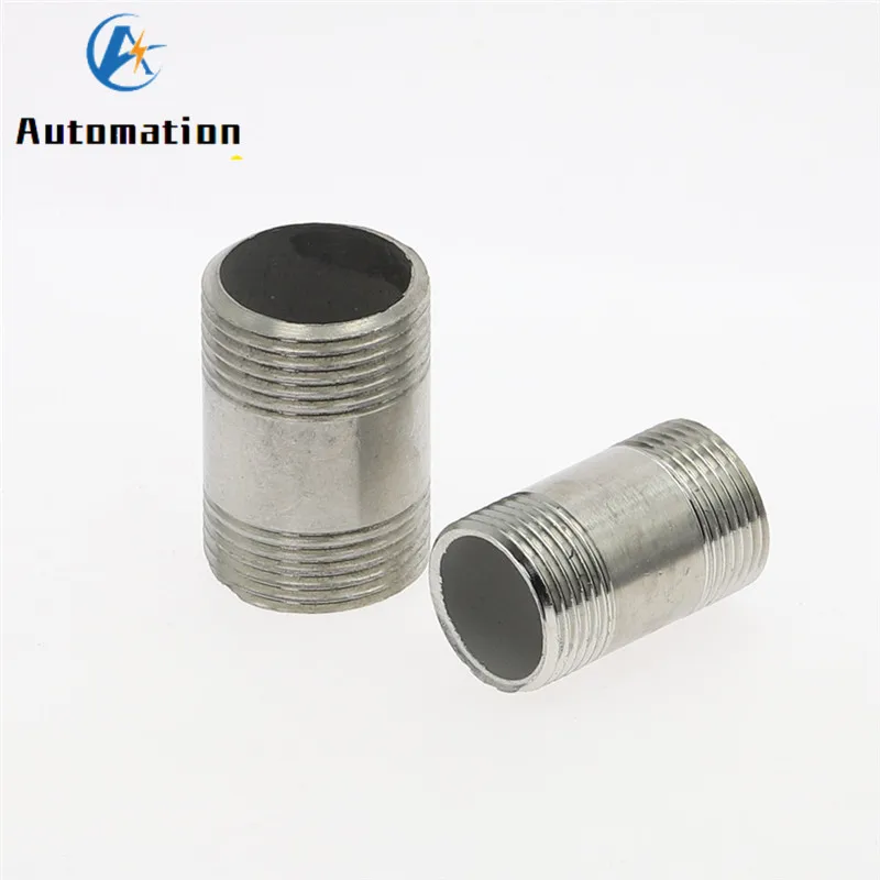 Water connection 1/4" 3/8" 1/2" 3/4" 1" 1-1/4" 1-1/2" Male X Male Threaded Pipe Fittings Stainless Steel SS304 Connector Adapter image 2