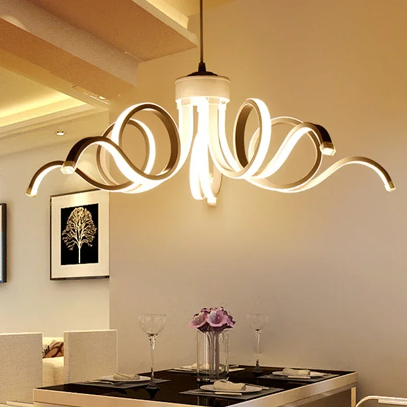 Lustre Led Lampadario Illuminazione Luminaria Lampada Luce Lustres De Cristal Para Sala Moderno Ambra Ciondolo Candelabro Abajur Lamparas