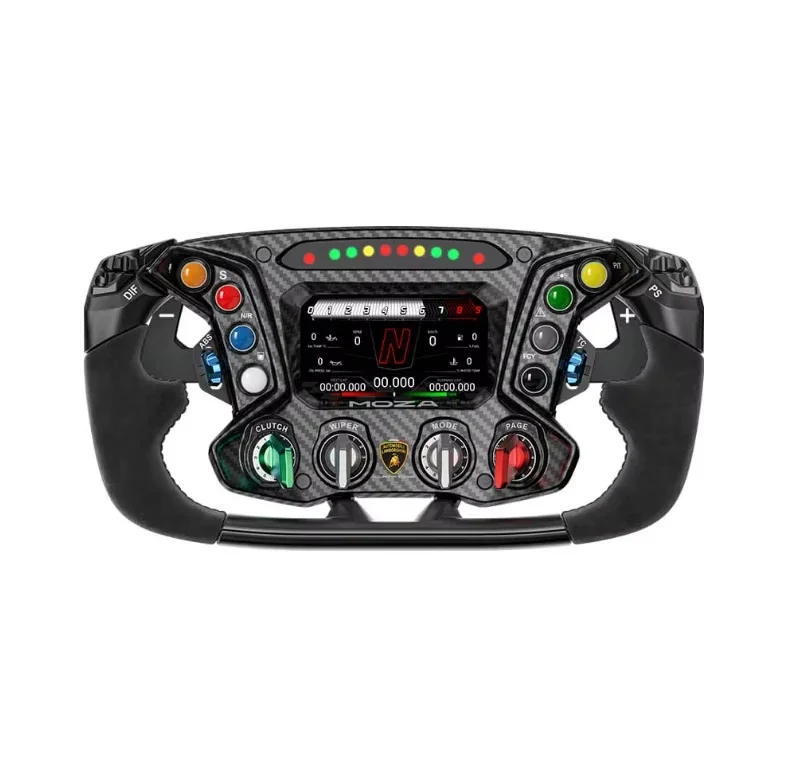 MOZA Automobili Lamborghini Squadra Corse Essenza SCV12 Sim-Racing Steering Wheel 4.3-inch screen Fully customizable UI system