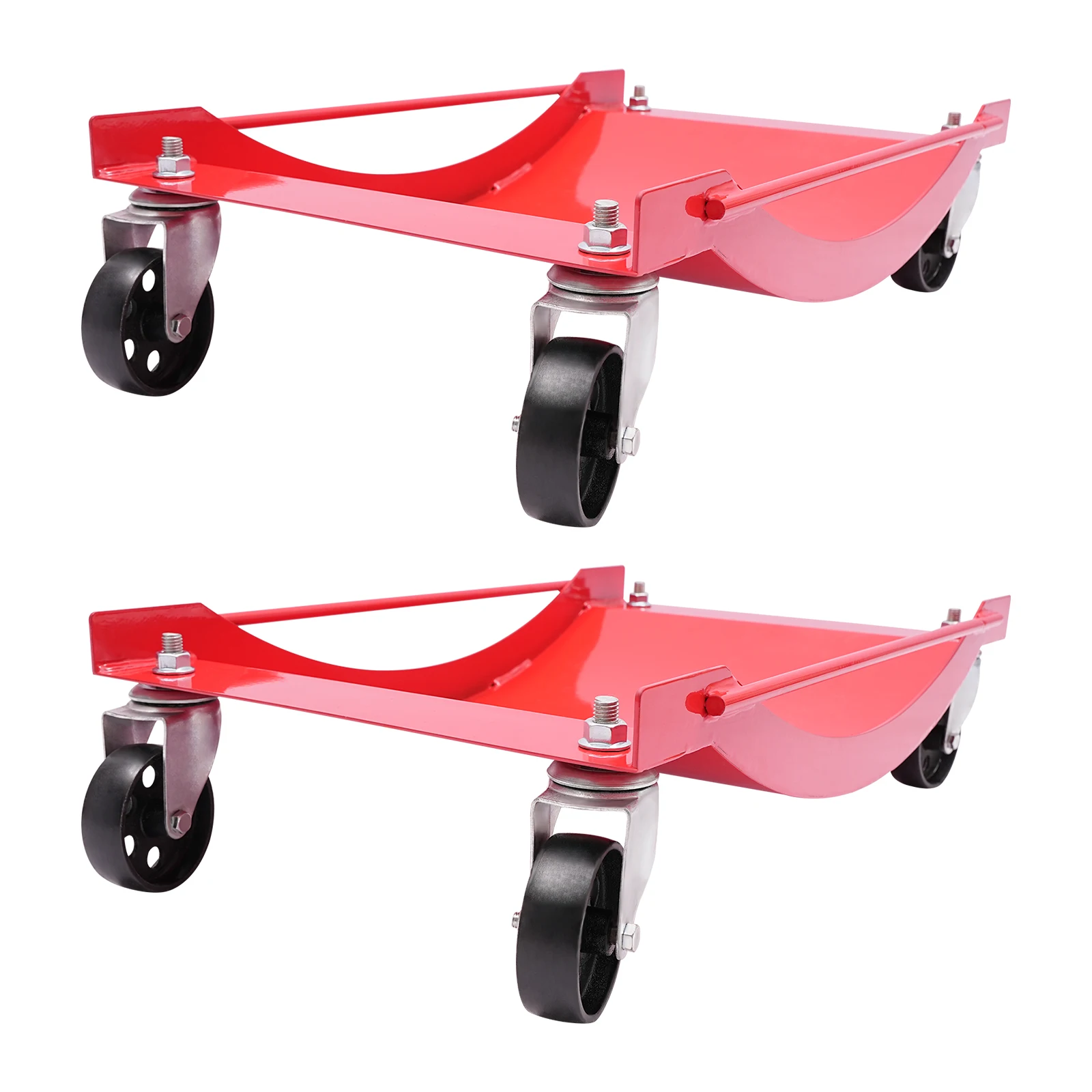 Image of 2000lbs Autoreifen-Rollwagen mit 4 Universalrädern, 23,6x15x5,1 Zoll Plattform für professionelle Garagen- und Fahrzeugreparaturen