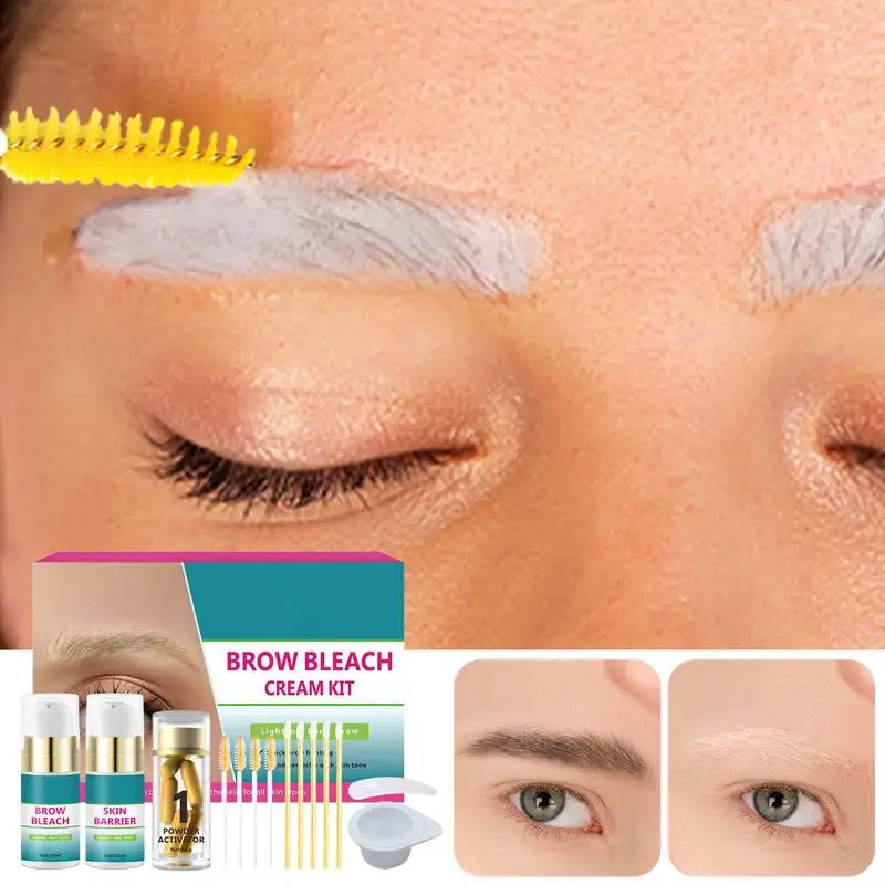 10ml Brow Bleaching Kit Naturally Lighten Eyebrow Color Efffective Seamless Integration With Harmless Formula For woman Makeup