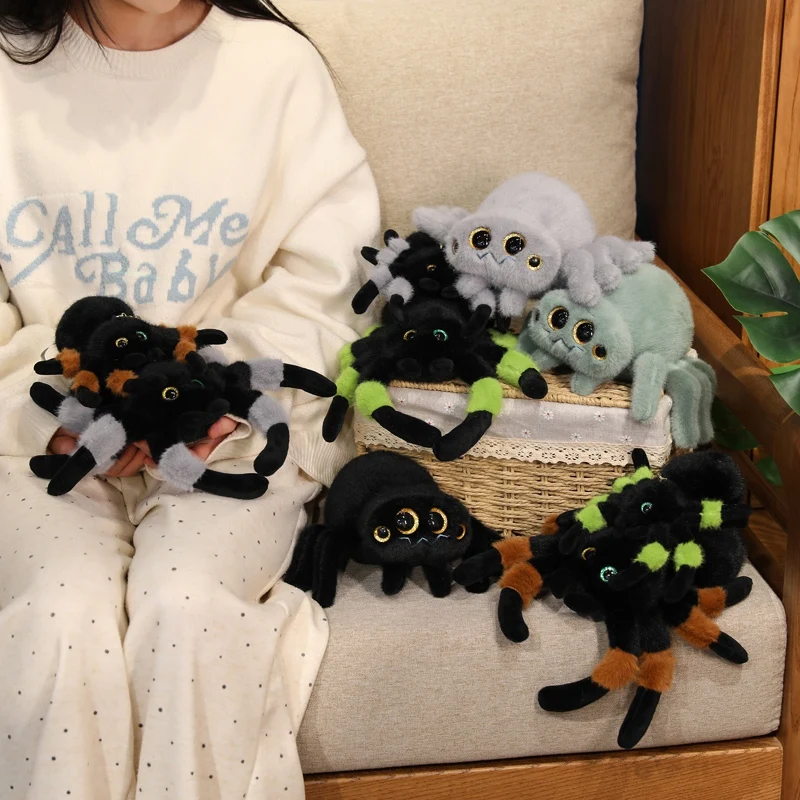 Serie de insectos de gran tamaño, muñeco de araña bonito de peluche, simulación de varios juguetes, adorno de almohada, regalo suave para niños