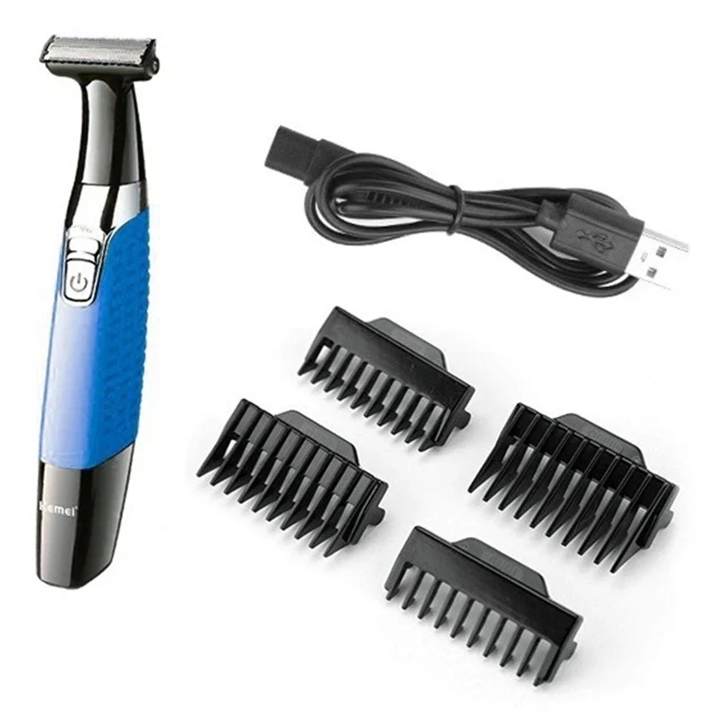 Kemei men\'s electric shaver body face electric razor for men stubble trimmer beard shaving edge trimer head trimmer back
