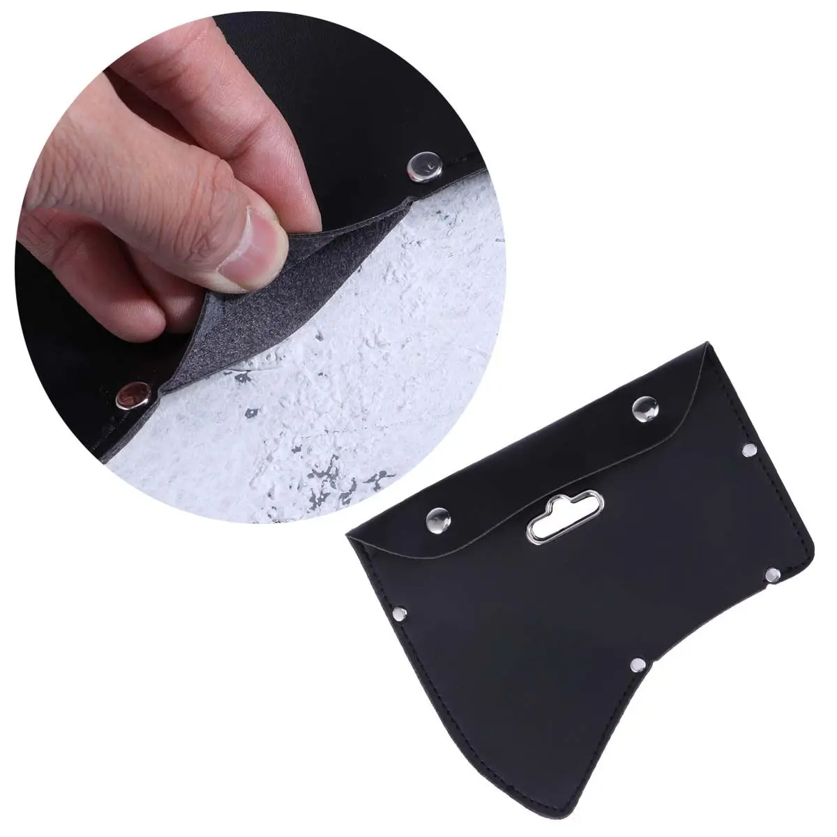 

Axe Protective Case Black Cover Durable Sheath Hook for Outdoor Camping Ax Head Protection Head Ax Case