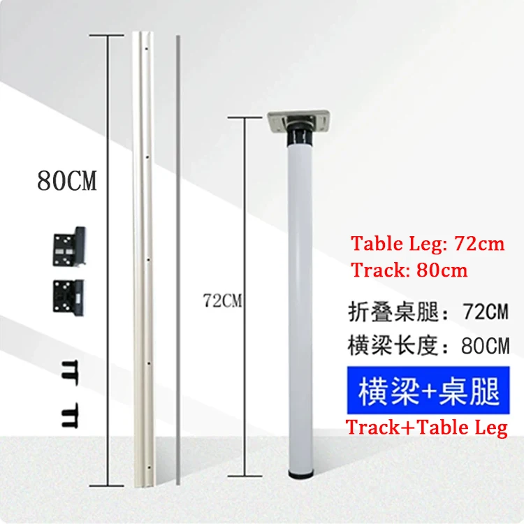 RV Conversion Accessories Aluminium Alloy Foldable Removable Wall Mount Table Track Part Van Refit Double-layer Extended