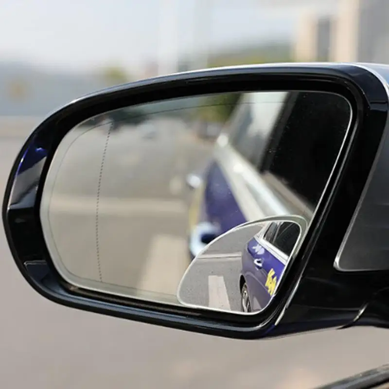 Convex Mirror Car 2pcs Blindspot Mirrors For Cars Frameless Fan-Shaped Easy Installation Waterproof Blind Side Mirrors With Wide