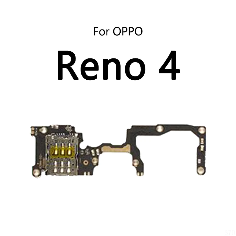 SIM Card Reader Socket Tray Slot Microphone Module Board Signal Antenna Connect Flex Cable For OPPO Reno 3 Pro 4 5 7