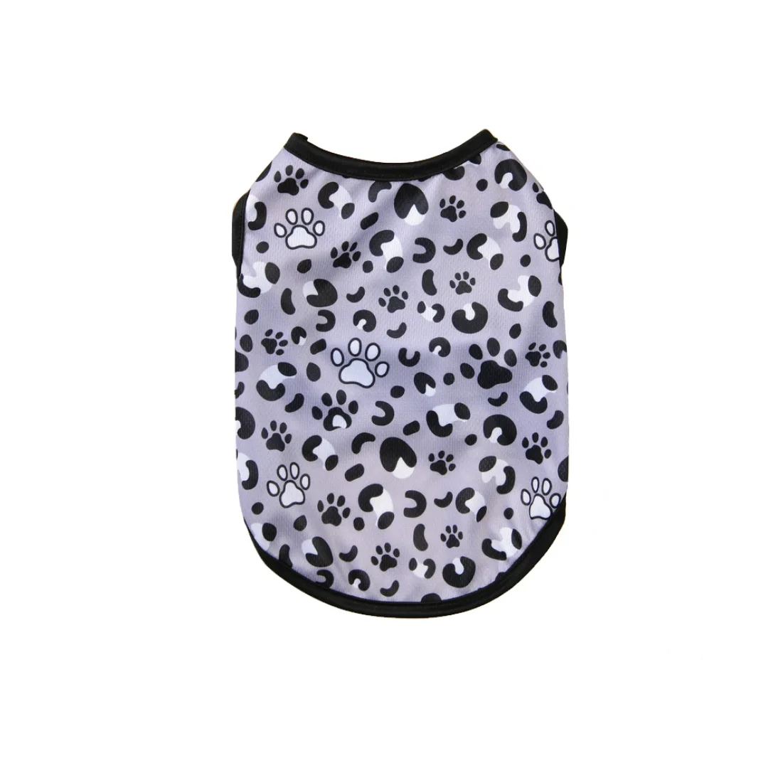 Leopard Print Pet Cat Clothes For Small Dogs Cats Vest Summer Breathable T-shirt Puppy Kitten Costume Fashion Pug Cheap Outfits
