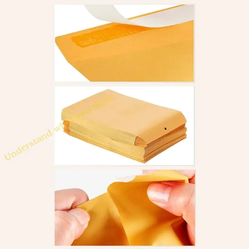 J60A 30pcs Documento buste con chiusura in metallo Kraft Inviluppo per spedizioni per ricevuta finanziaria legale fogli