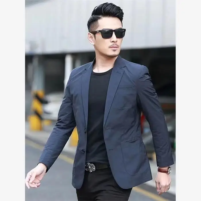 

Новый весенний мужской повседневный тонкий костюм Sle, корейское модное легко читаемое роскошное пальто Briti Sle Small Jaet Busin для отдыха