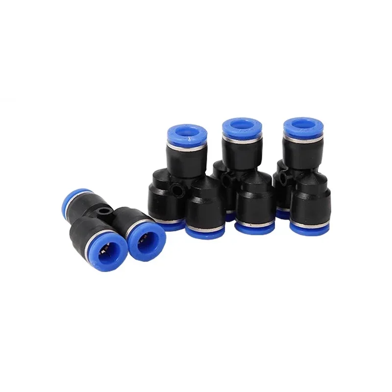 PY Series 4 6 8 10 12mm OD Hose 3 Way Port Y Shape Air Pneumatic Quick air Pneumatic Connectors Coupling Brass Fitting