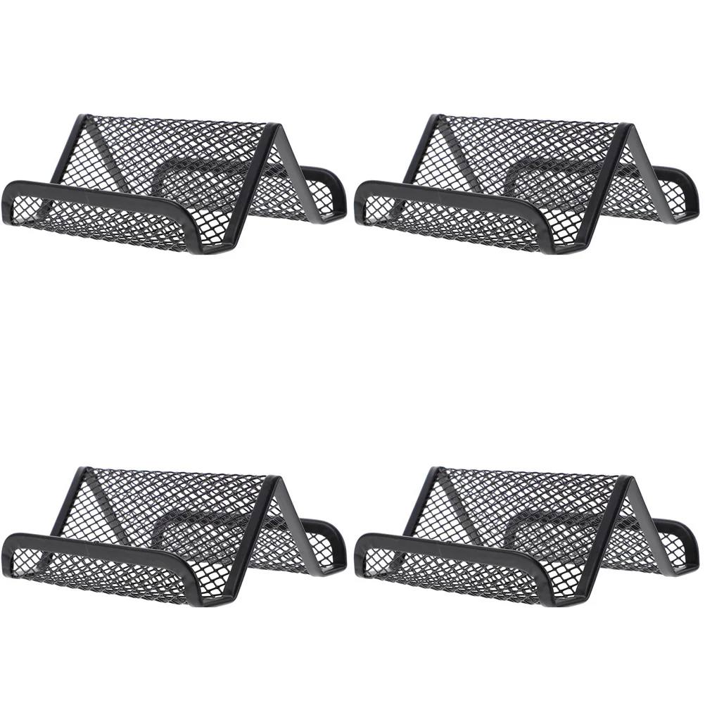 4 Pcs Cards Office Business Stand Display Holder 95X45cm Metal Name Rack for Student