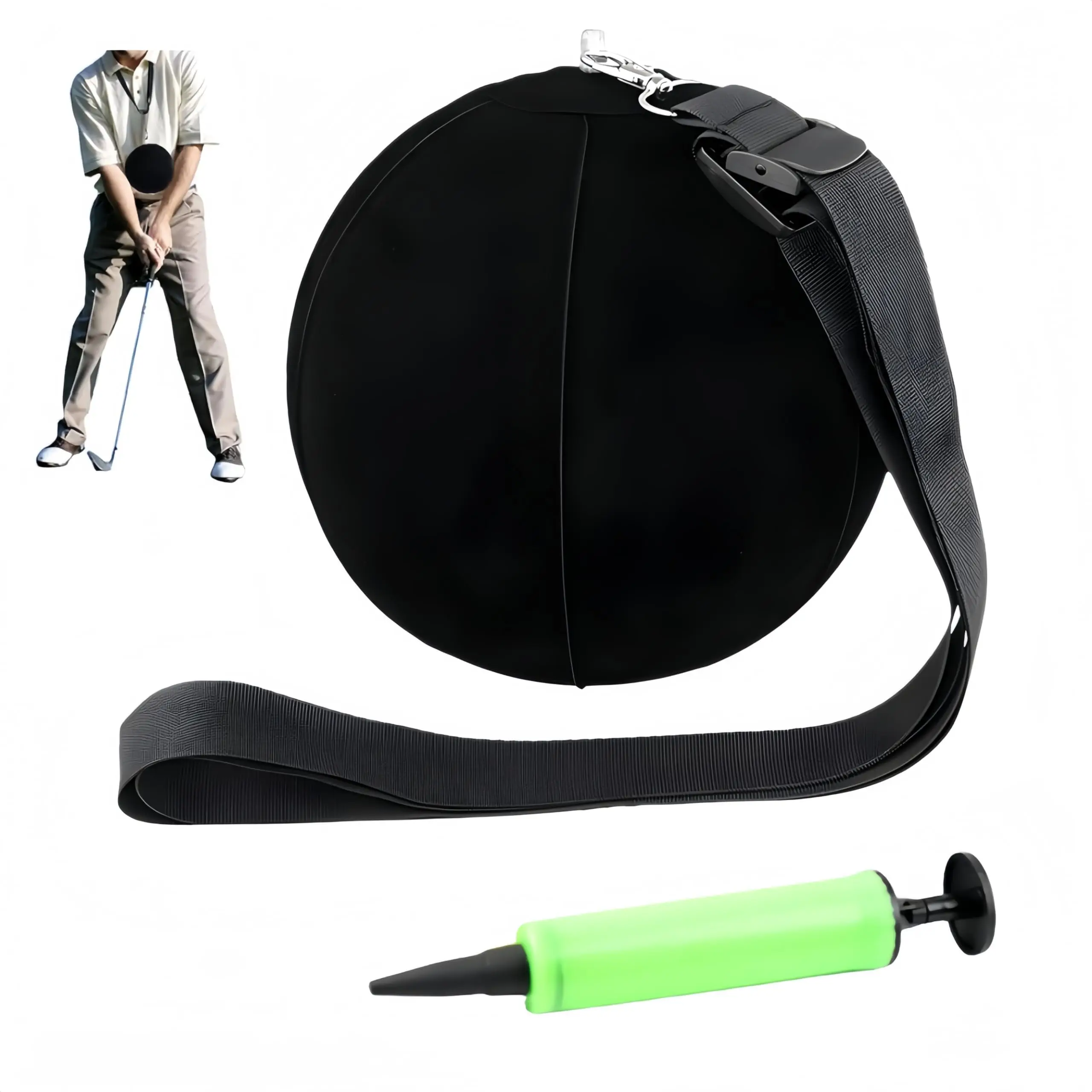 

Golf Smart Ball Swing Practitioner Arm Corrector Posture Assist Corrector Accessories Fan Supplies Black 1 Ball 1 Lanyard