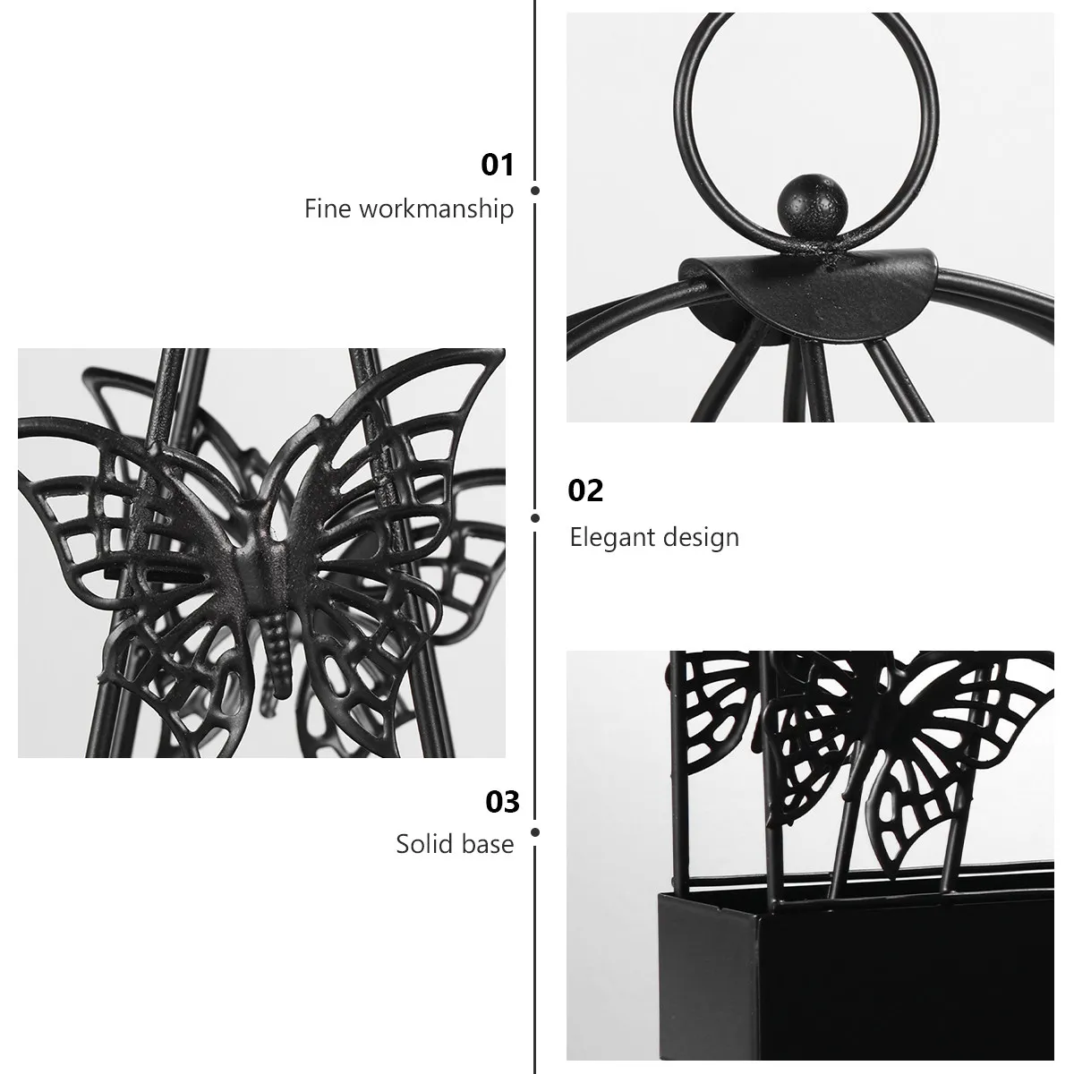 1Pcs Butterfly Shape Holder Metal Elegant Desktop Incense Rack for Home Living Room Bedroom Outdoor Decor Stylish