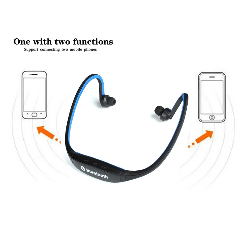 Auriculares inalámbricos S9, audífonos estéreo deportivos con Bluetooth, micrófono y ranura para tarjeta Micro SD