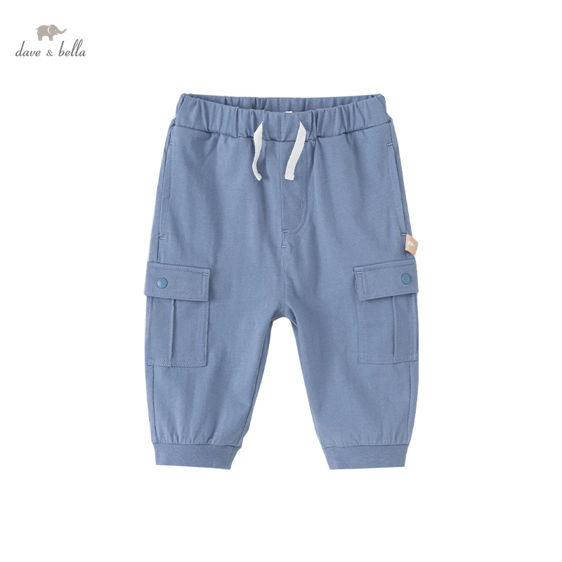 

DB2221922 dave bella summer baby boys fashion solid pockets pants children calf length kids boy pants infant toddler trousers