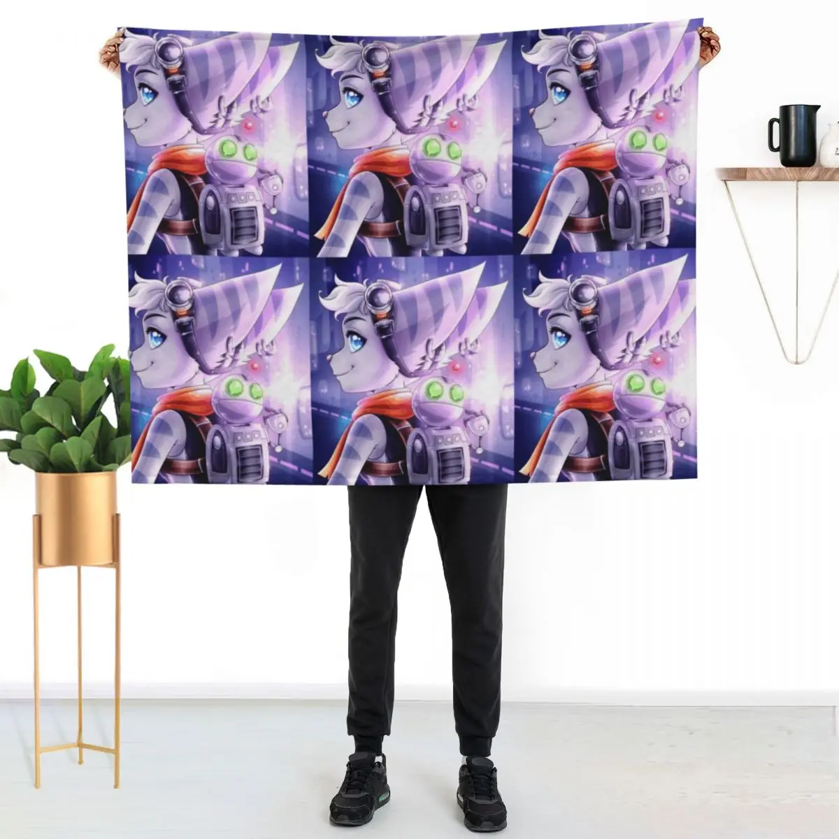Rivet - Lombax Girl Throw Blanket Single Retros Comforter Thins Bed covers Heavy Blankets