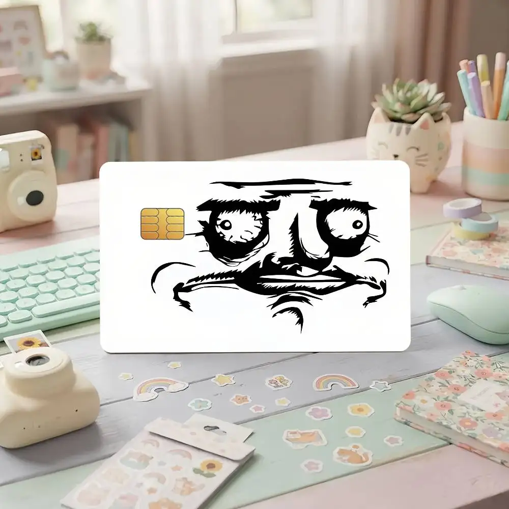 R-Rage Comic Credit Card Skin Stickers For Bank Card Bus Metro Cards Waterproof Anti-Scratch Gift 4PCS