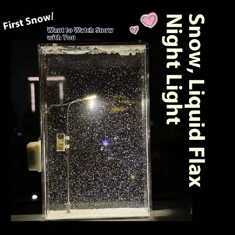 Luz noturna nevada atacado lâmpada de rua de neve artesanal pacote de material diy como presente para sua namorada e melhor amigo