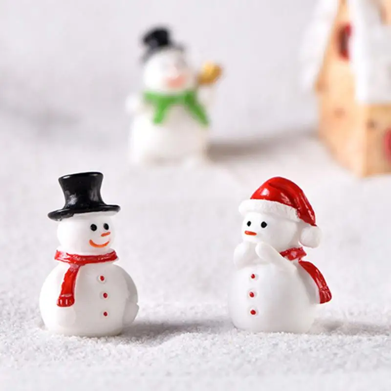 New Santa Claus Snowman Decoration Accessories Micro Landscape Christmas Socks Gift Bell Resin Small Ornaments