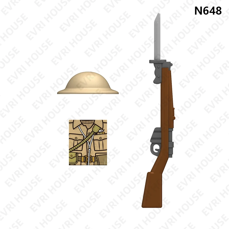 Blocs de construction diable rouge d'infanterie britannique, poupée SAS, Mini briques, figurines d'action, jouets d'assemblage pour enfants, N645-650