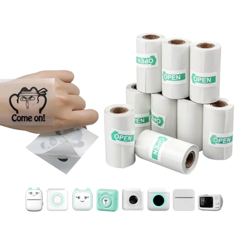 57mm Transparent Error Correction Sticker Mini Photo Printer Thermal Paper Rolls Label Receipt Bill For Peripage A6 Impresora