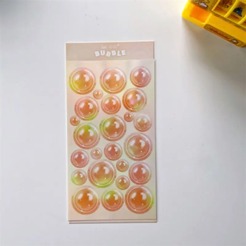Colorful Candy Bubbles Crystal Clear Laser Base Versatile Bubbles Goo Card Sticker Decorative Photo Small Card