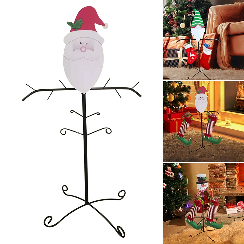 Freestanding Christmas Stocking Holder Multipurpose Metal Branch Shape Hanger Practical Xmas Party Supplies Perchas 옷걸이 논슬