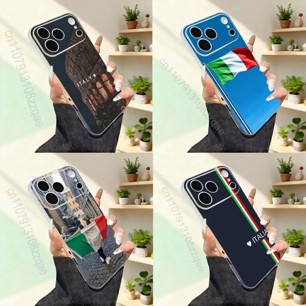 

Italy Flag Map Phone Case For iPhone 17,16,15,14,13,12,11,Pro,Max,Plus,Mini,SE4,E Magnetic For Magsafe Wireless