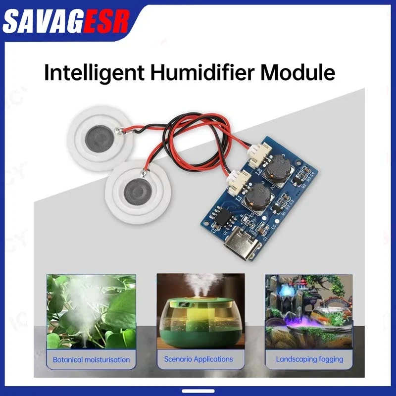 DC 5V Single Module Dual Spray Three Spray Electrified Direct Spray No Switch Ultrasonic Atomizer Humidifier Module Type C