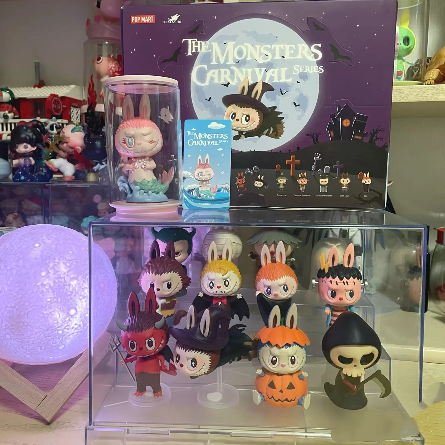 

POP MART Halloween Monster Carnival Series Blind Box Mystery Box Guess Bag Toys Doll Cute Anime Figure Desktop Ornaments