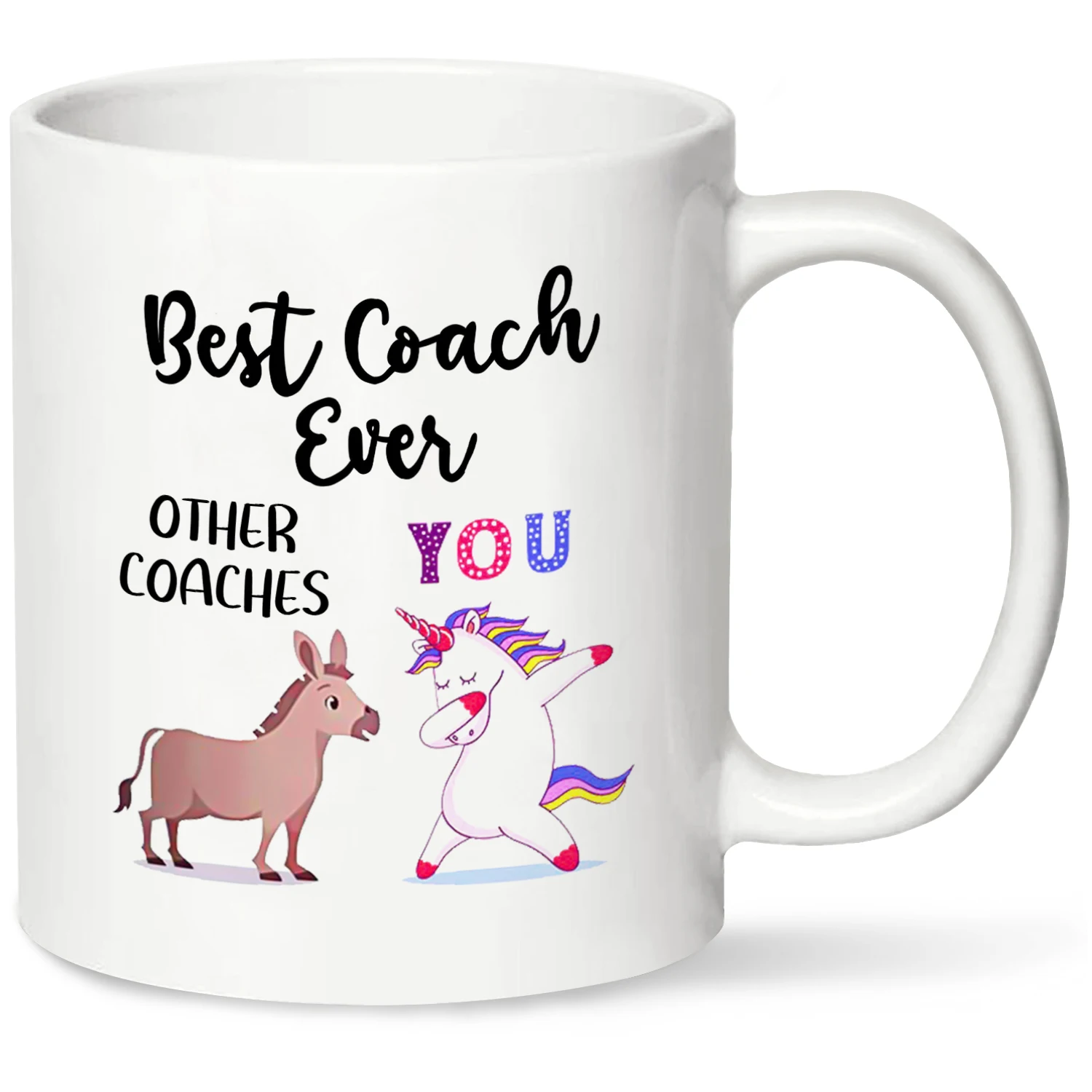 Best Coach Ever Coffee Mug, 11oz White Ceramic Coffee Mug,Funny Birthday Christmas Thank You Appreciation Gifts for Coach