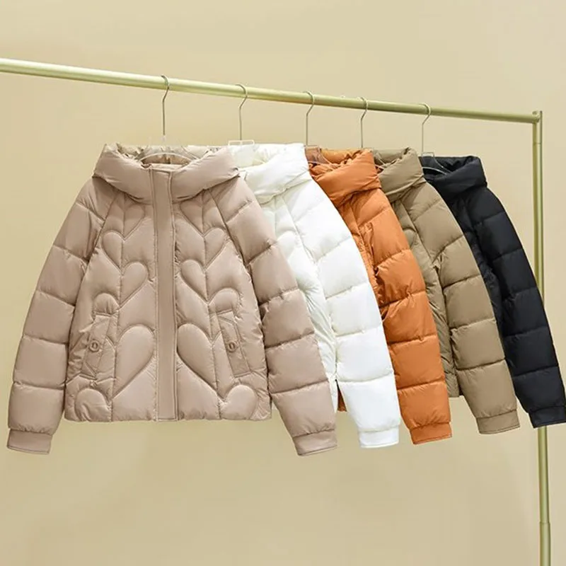 2024 New Women Casual Parkas Zipper Hooded Cotton-Padded Coat Thick Warm Snow Wear Winter Jacket Female Outwear Casaco Feminino